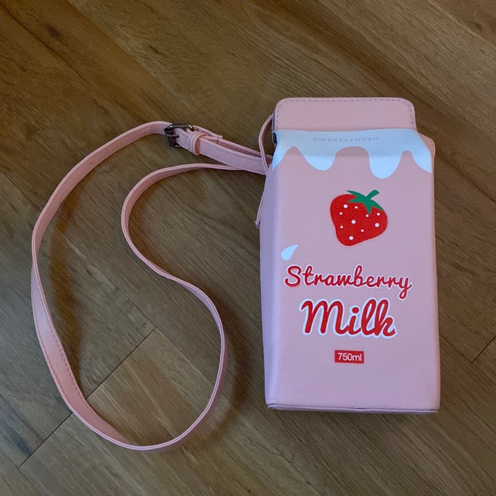 Strawberry Milk Crossbody Bag
